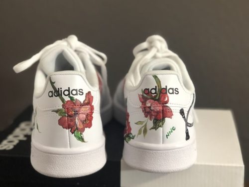 flower tennis shoes